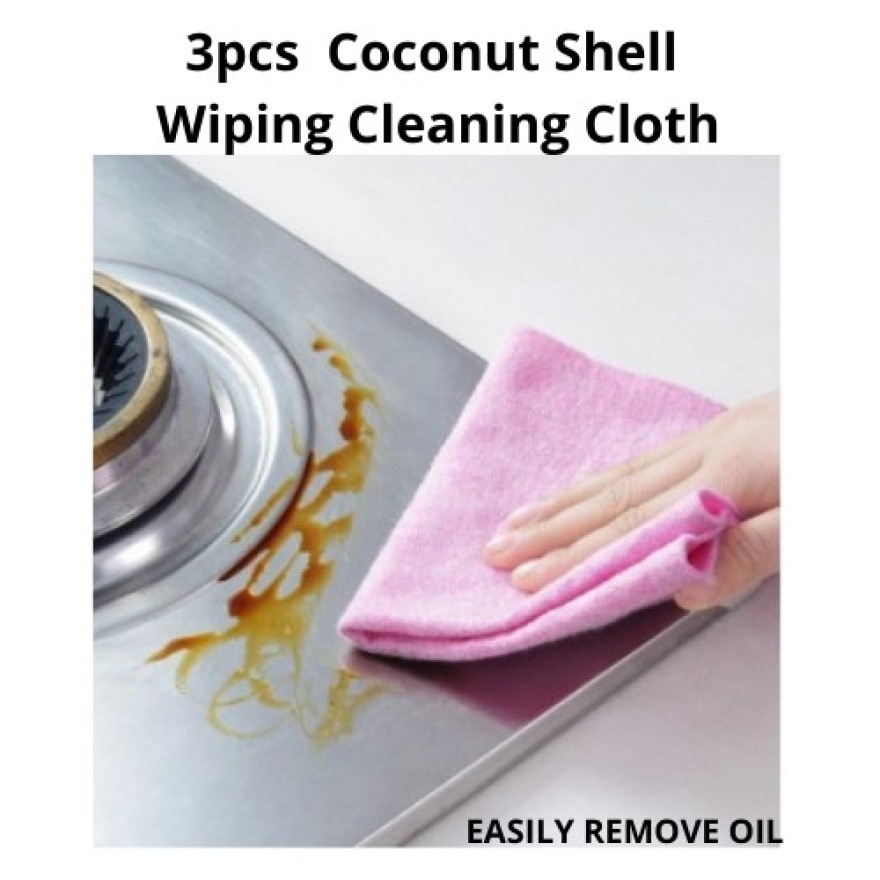 3pcs Kitchen Cleaning Cloth Microfiber Wipe