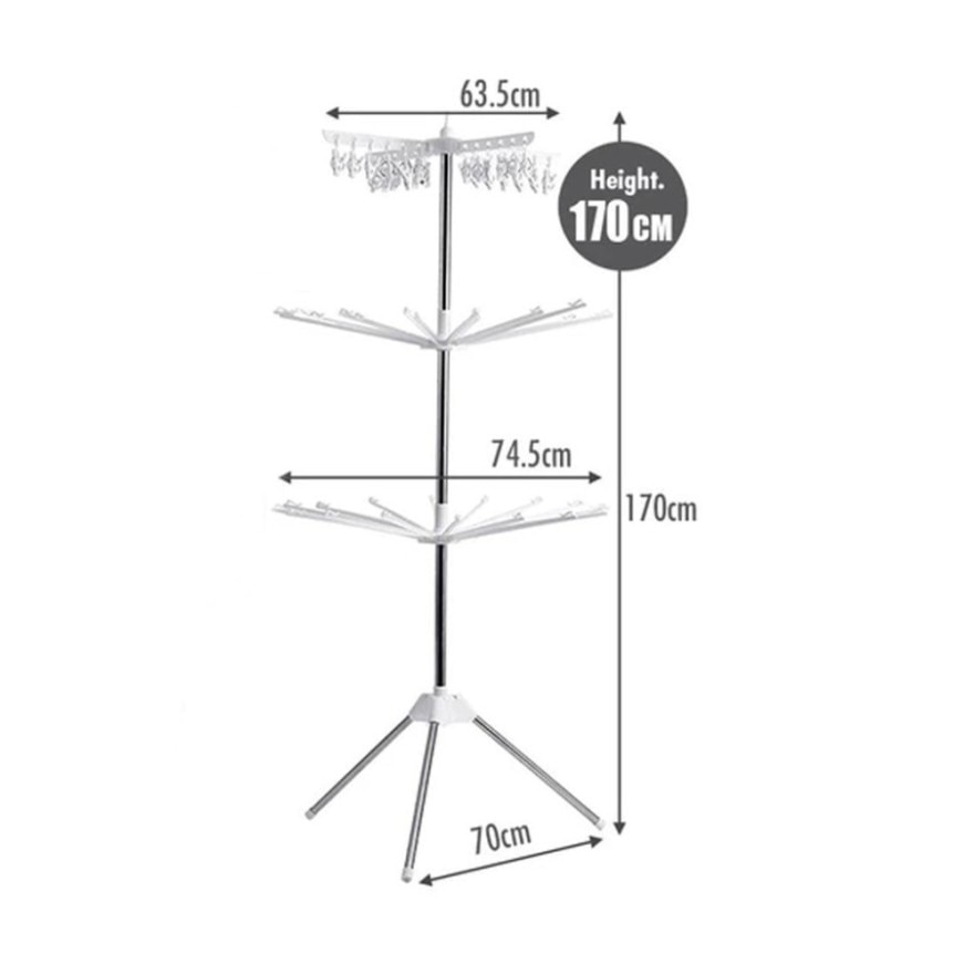 3 Tier Hang Clothes Laundry Rack