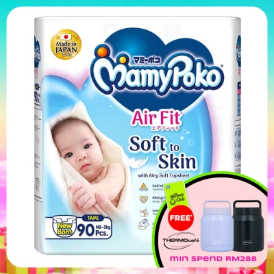 MAMYPOKO - Baby Diapers Airfit Tape NB 90