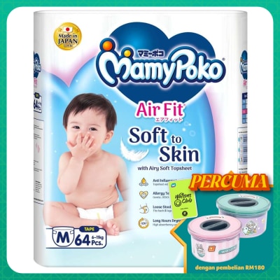 MAMYPOKO Baby Diapers Airfit Tape M64