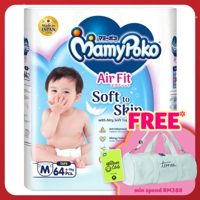 MAMYPOKO Baby Diapers Airfit Tape M64