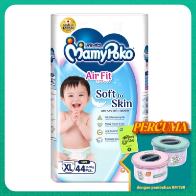 MAMYPOKO Baby Diapers Airfit Tape XL 44