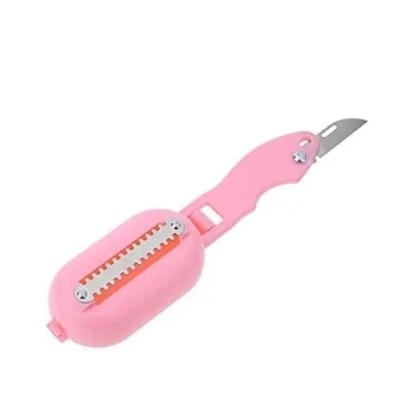 JIMART Plastic Fish Scale Scraper With Small Knife Blade