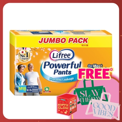 LIFREE Adult Diapers Powerful Pants M18