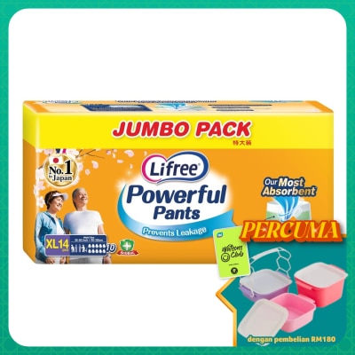 LIFREE - Adult Diapers Powerful Pants XL14