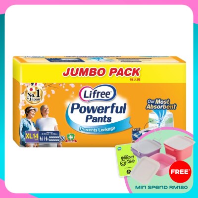 LIFREE Adult Diapers Powerful Pants XL14