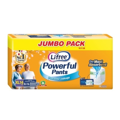 LIFREE Adult Diapers Powerful Pants XL14