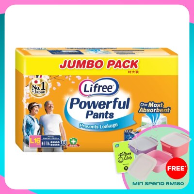 LIFREE Adult Diapers Powerful Pants L16