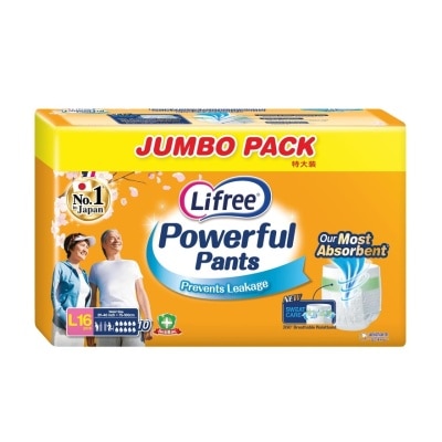 LIFREE Adult Diapers Powerful Pants L16