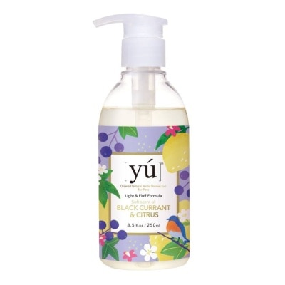 YU Light & Fluff Naturals Herbs Shower Gel in Blackcurrant and Citrus 250ml