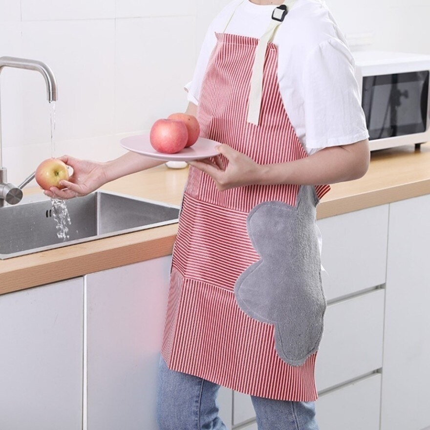 70*70cm Adjustable Kitchen Apron Red