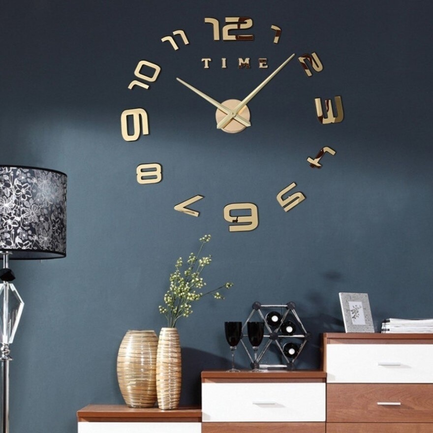 3D DIY Frameless Numbers Wall Clock