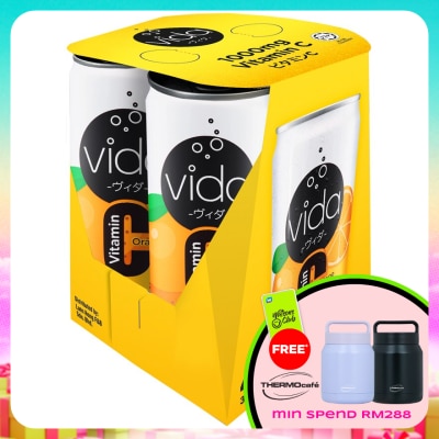 VIDA - Vitamin C 1000mg Orange Sparkling Flavoured Drink 4x325ml