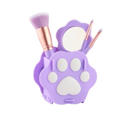 UNIQUE 5pcs Paw Make up Brush Purple