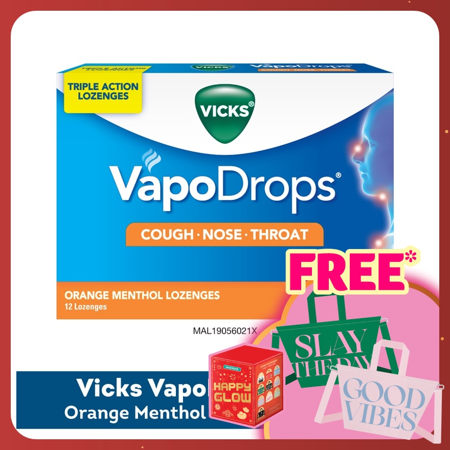 VapoDrops Lozenges - Orange Menthol 12S