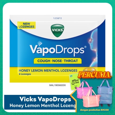 VICKS - VapoDrops Lozenges - Honey Lemon Menthol 6S