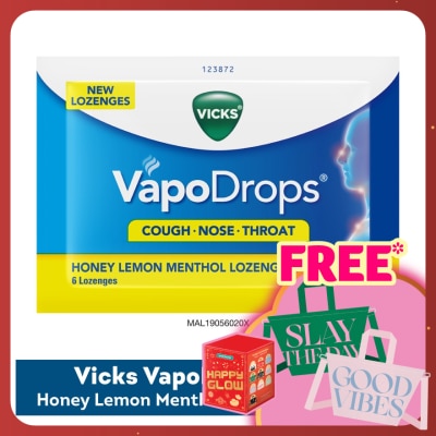 VICKS VapoDrops Lozenges - Honey Lemon Menthol 6S