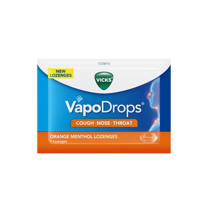 VapoDrops Lozenges - Orange Menthol 6S