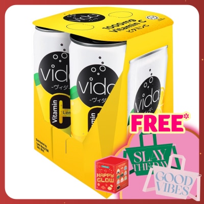 VIDA Vitamin C 1000mg Lemon Sparkling Flavoured Drink 4x325ml