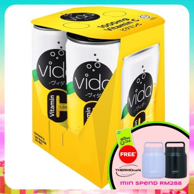 VIDA - Vitamin C 1000mg Lemon Sparkling Flavoured Drink 4x325ml