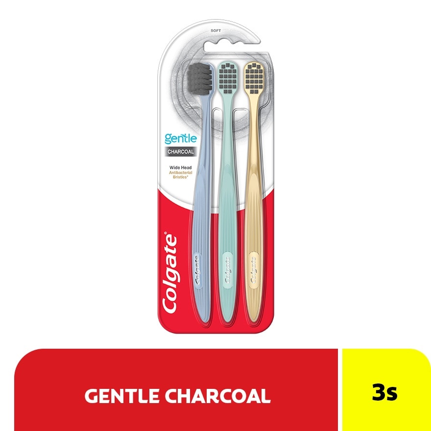 Toothbrush Gentle Charcoal 3s