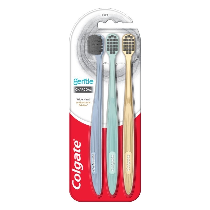 Colgate Gentle Charcoal Toothbrush 3s image