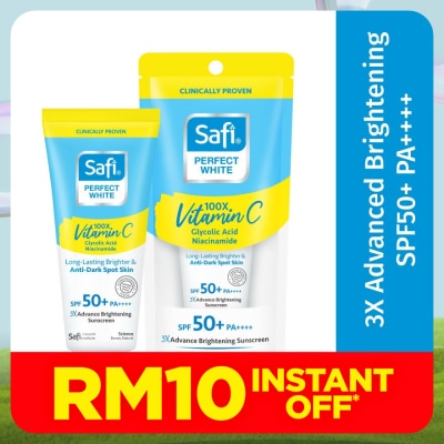 SAFI Perfect White 3X Advance Brightening Sunscreen SPF50+ 25g