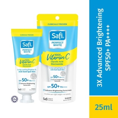 SAFI Perfect White 3X Advance Brightening Sunscreen SPF50+ 25g