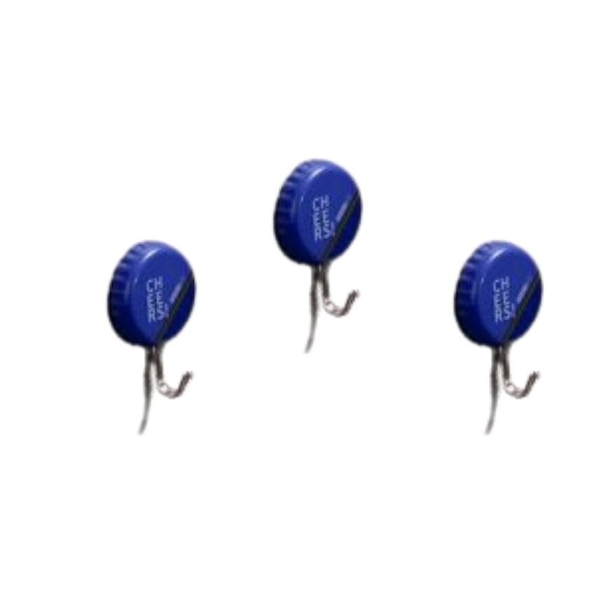 3 Pcs Wall Hooks Adhesive Sticker Blue