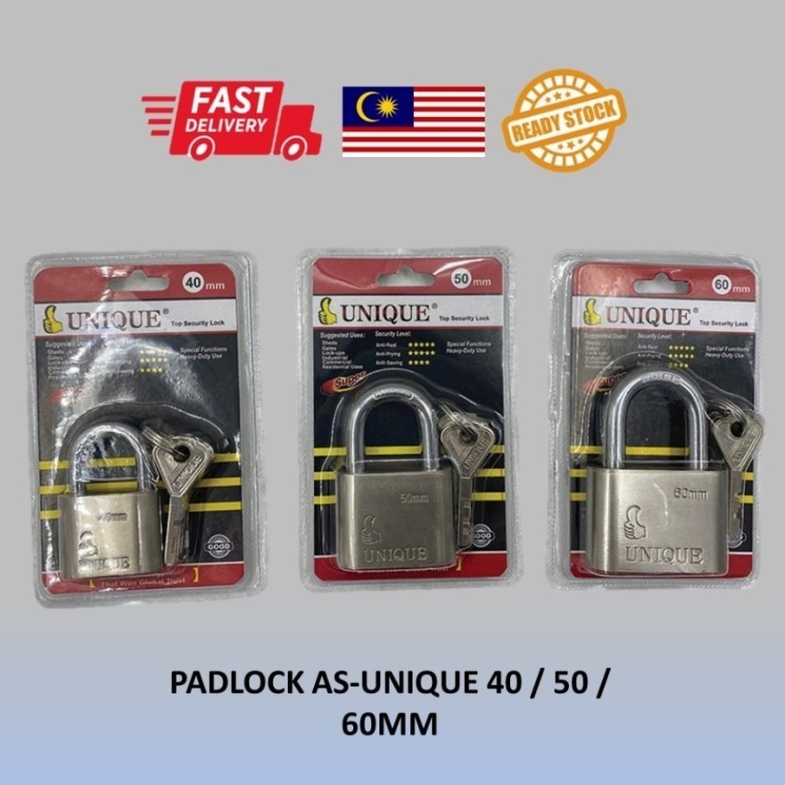 Chrome Padlock AS-Unique 40mm