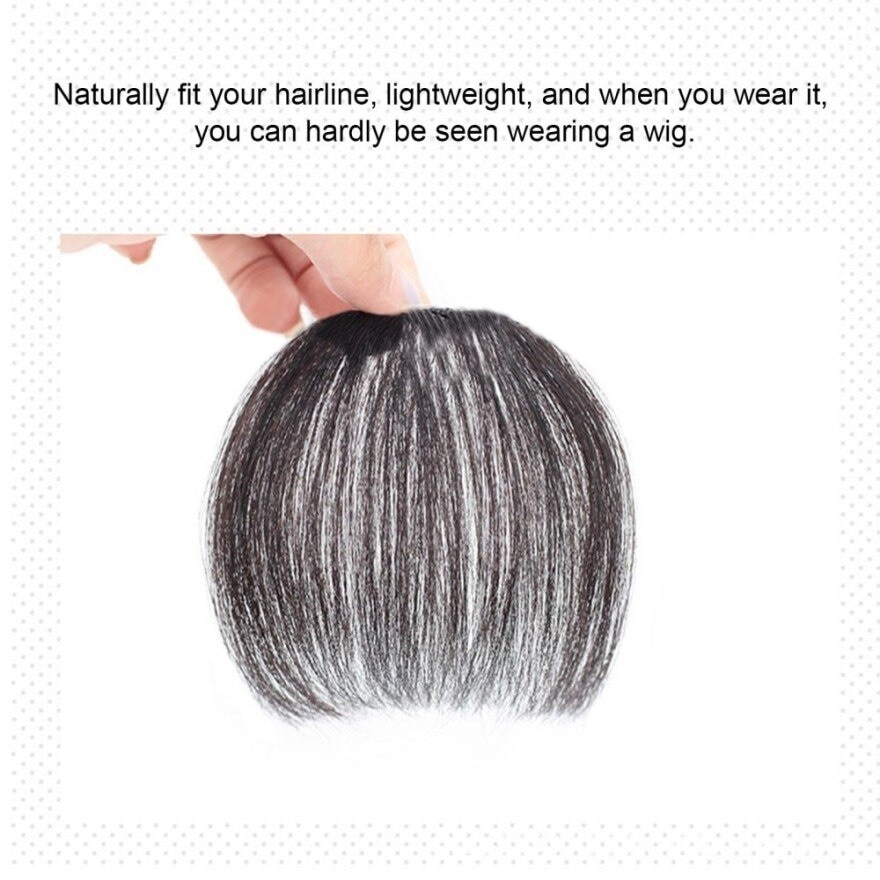 Human Hair Wig Clip In Bangs Extension Natural