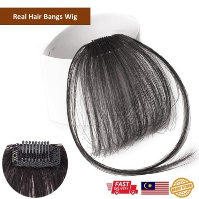 JIMART Human Hair Wig Clip In Bangs Extension Natural