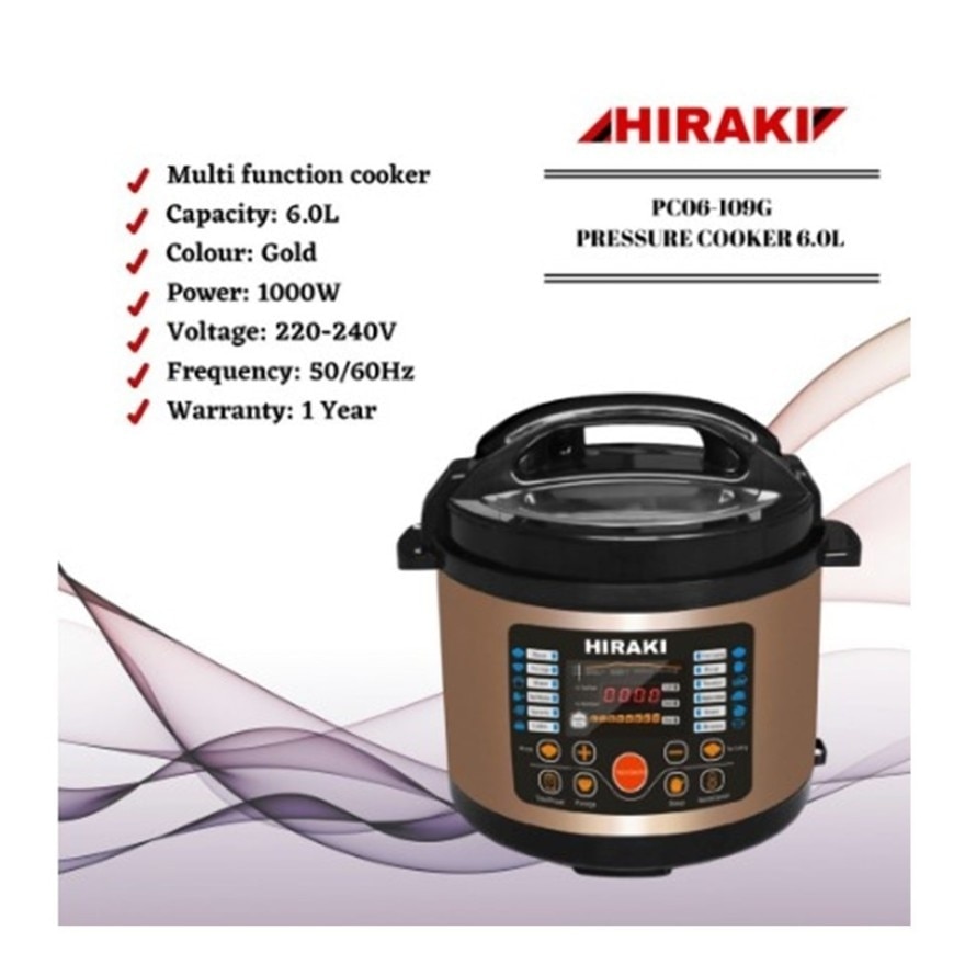 6L Pressure Cooker Non Stick (Gold)