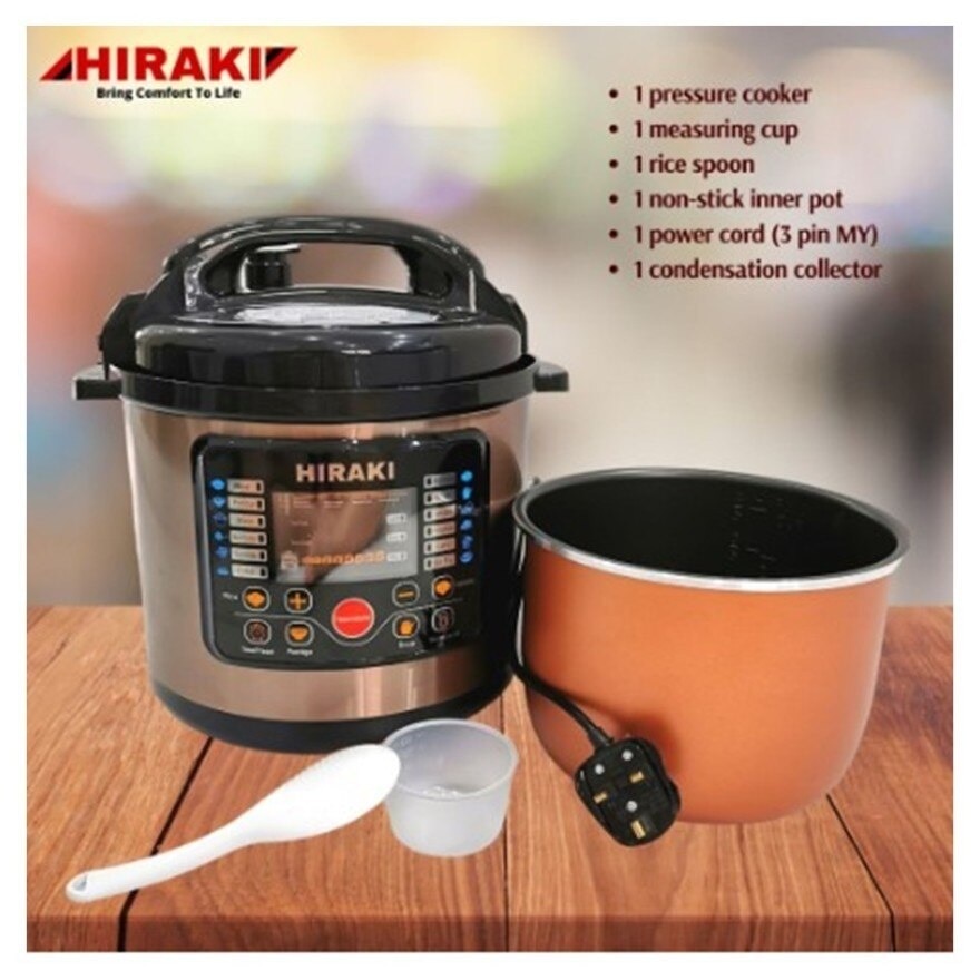 6L Pressure Cooker Non Stick (Gold)