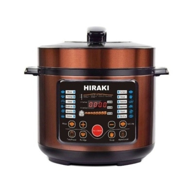 HIRAKI 6l Pressure Cooker Non Stick (Metalic Brown)