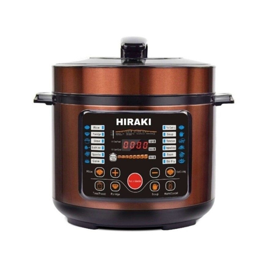 6l Pressure Cooker Non Stick (Metalic Brown)