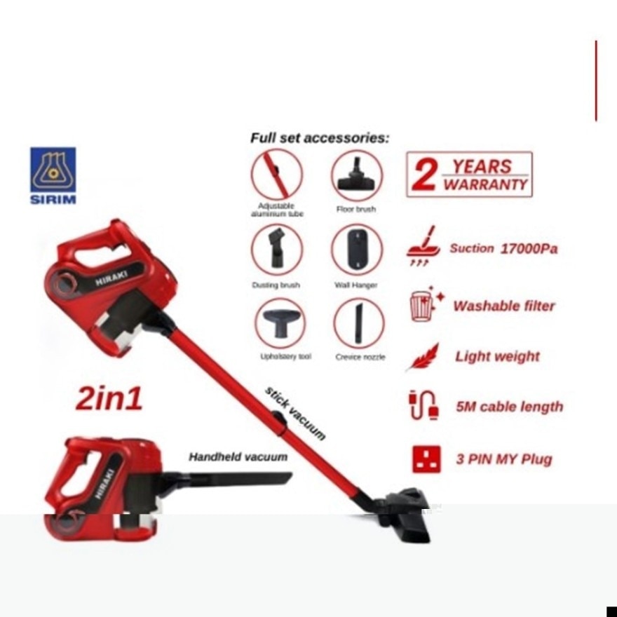 Cyclone Vacuum Cleaner 2in1 (Red)