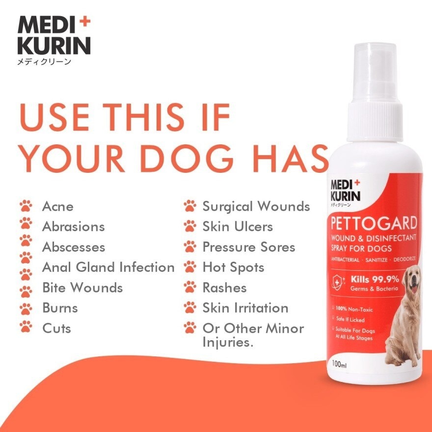 Antimicrobial Skin Care And Wound Spray For Dogs 100ml