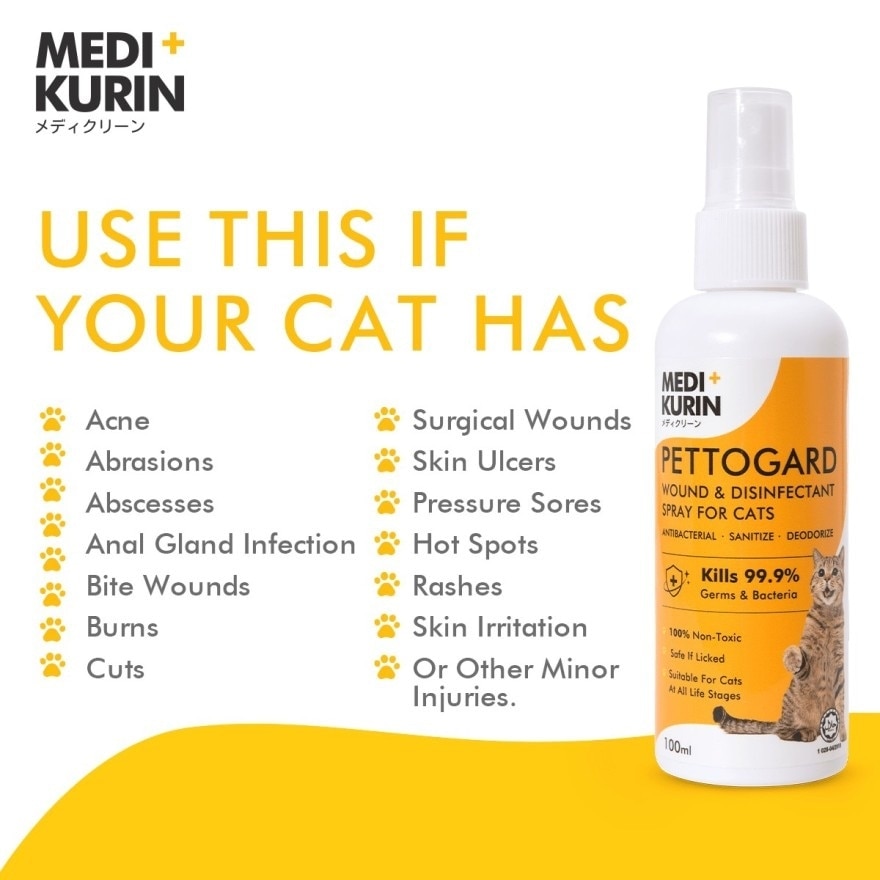 Antimicrobial Skin Care and Wound Spray Cats 100ml