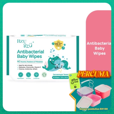 BZU BZU - Antibacterial Baby Wipes 30'S