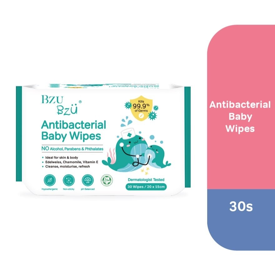 Antibacterial Baby Wipes 30'S