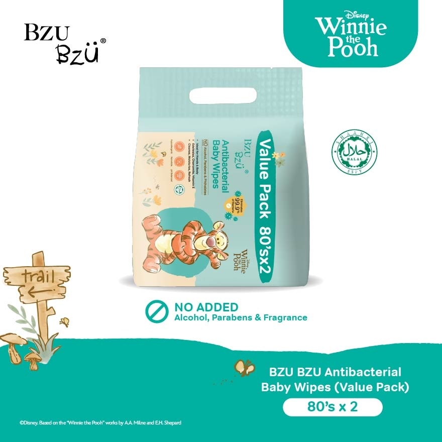 Antibacterial Baby Wipes Value Pack 2x80s