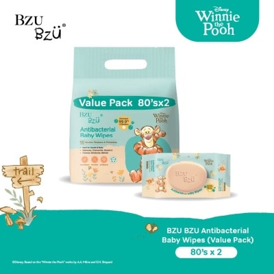 BZU BZU - Antibacterial Baby Wipes Value Pack 2x80s