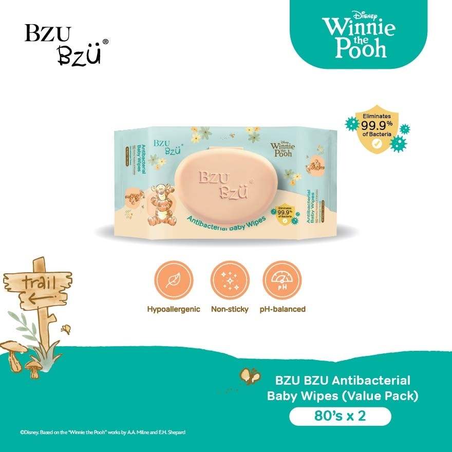 Antibacterial Baby Wipes Value Pack 2x80s
