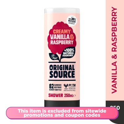ORIGINAL SOURCE Shower Gel Creamy Vanilla & Raspberry 250ml