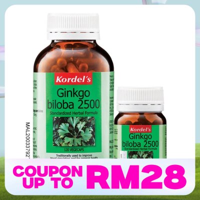 KORDEL'S Ginkgo Biloba Cap 2500mg 120s+30s