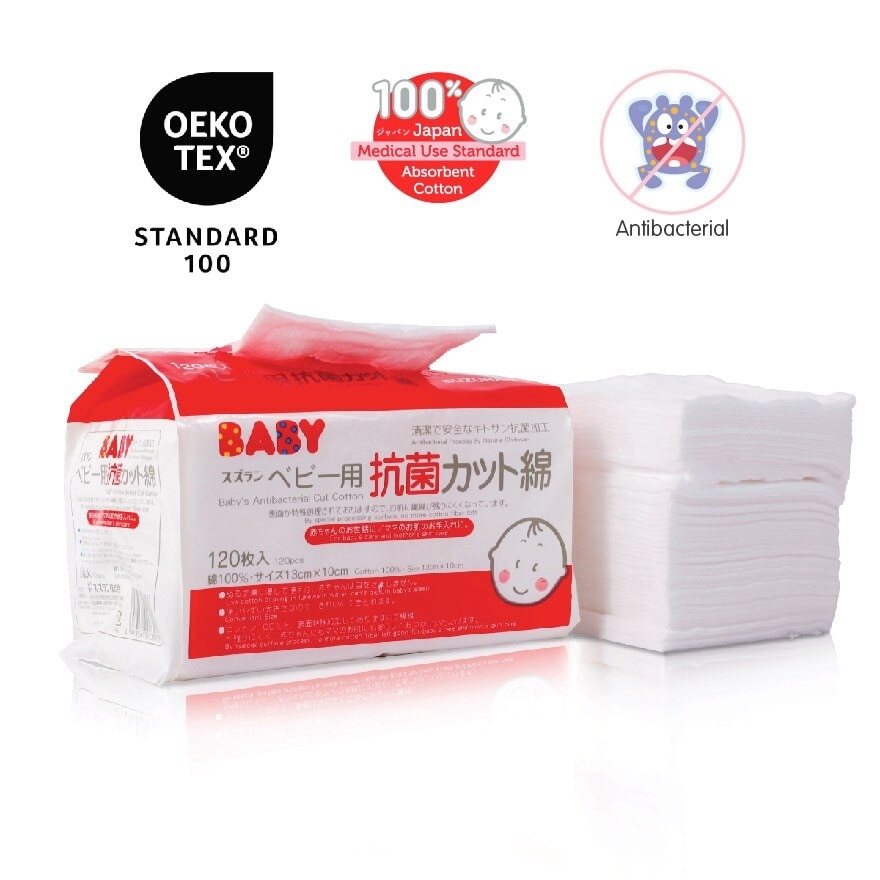 Antibacterial Cut Cotton 120 pcs