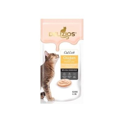 DELIZIOS Cat Lick Chicken with Chicken Liver 4 x 20g