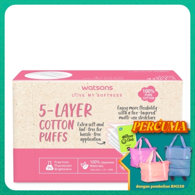 WATSONS 5-Layer Cotton Puffs 80s