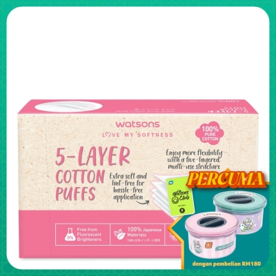 WATSONS 5-Layer Cotton Puffs 80s